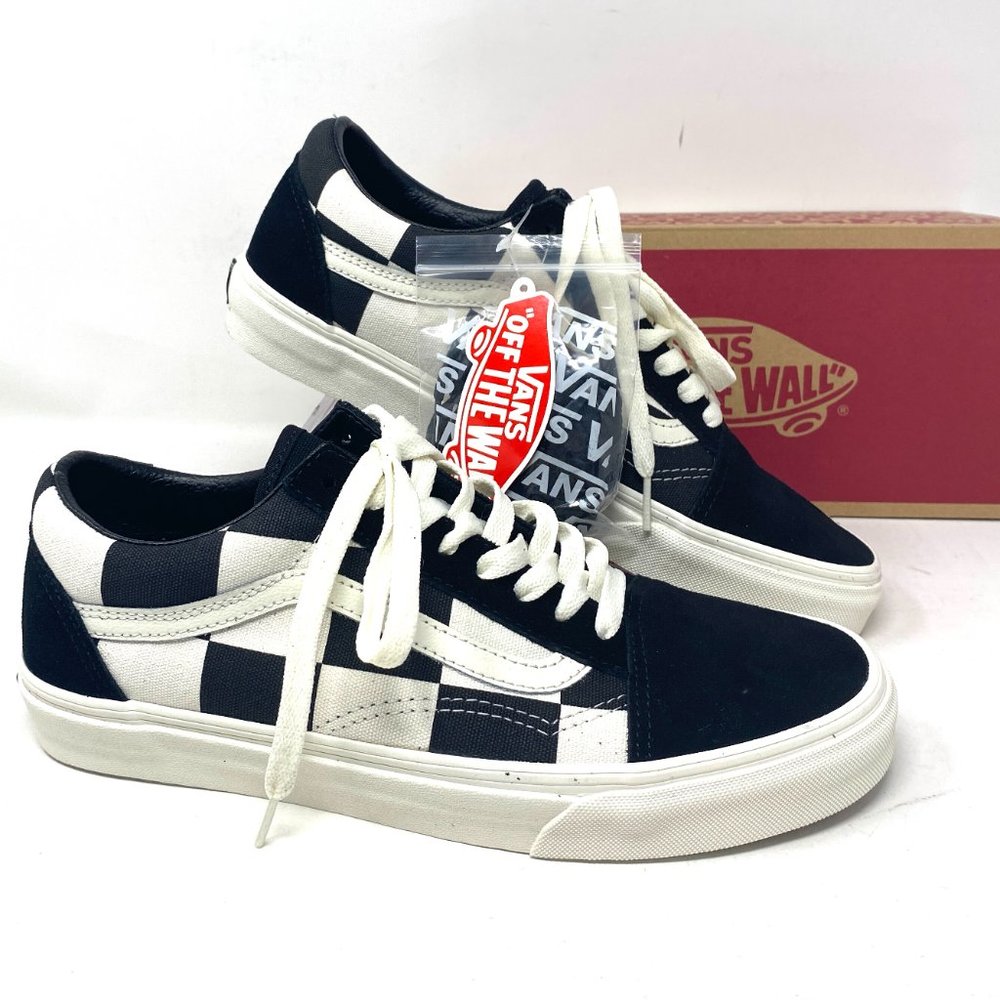 VANS Old Skool Oversize Checkerboard Black Canvas Shoes Men's Size VN0A5AO95WS - Picture 10 of 12